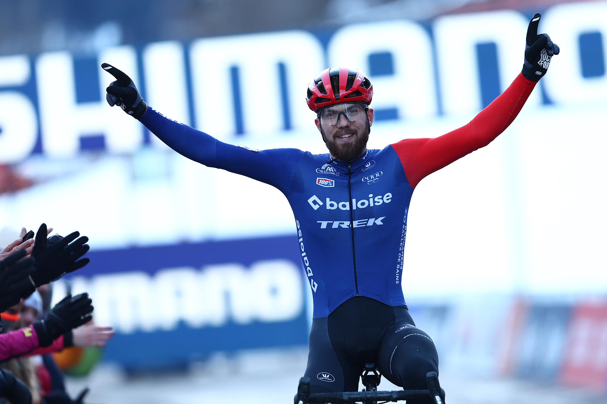 Der Niederländer Joris Nieuwenhuis gewinnt das Elite-Rennen der Männer beim Val di Sole Trentino Cyclocross (Bild: David Pintens/Belga)
