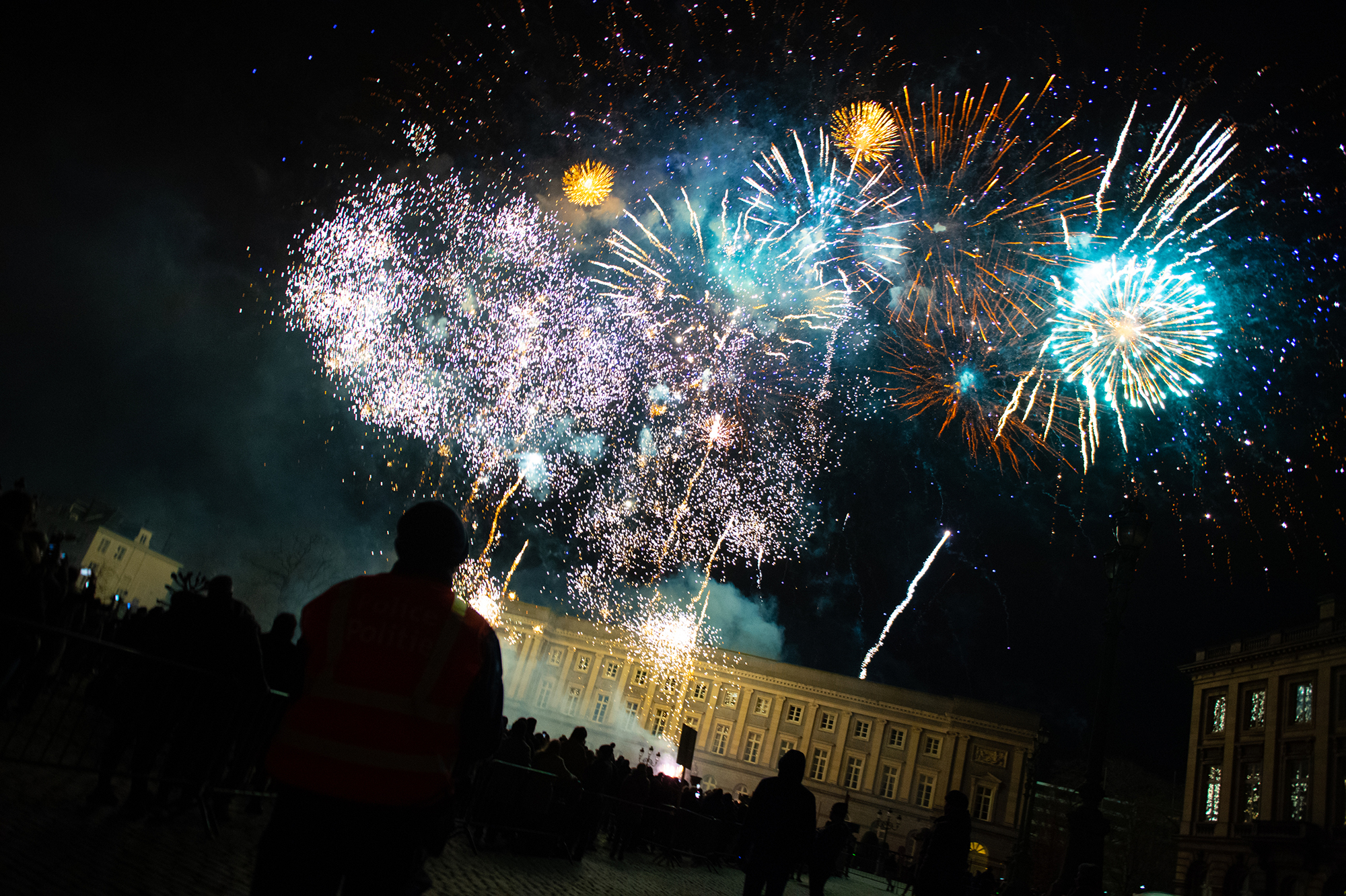 Offizielles Feuerwerk in Brüssel zu Silvester 2022 (Bild: Lucien Lambotte/Belga)