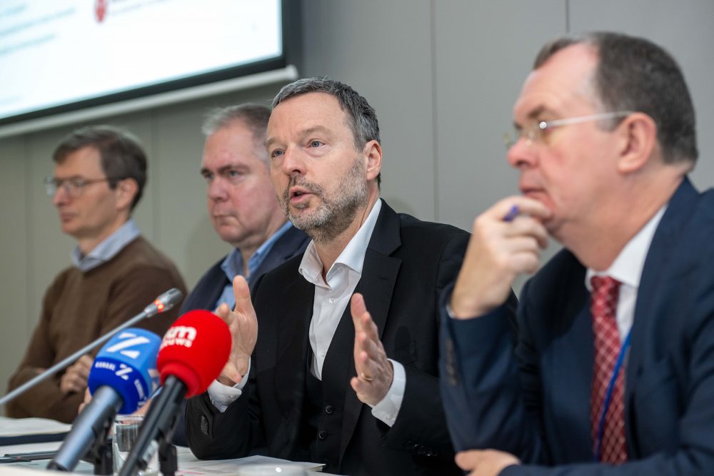 Nationalbank-Gouverneur Pierre Wunsch am Montag bei der Vorstellung des Jahresberichts in Brüssel (Bild: Jonas Roosens/Belga)