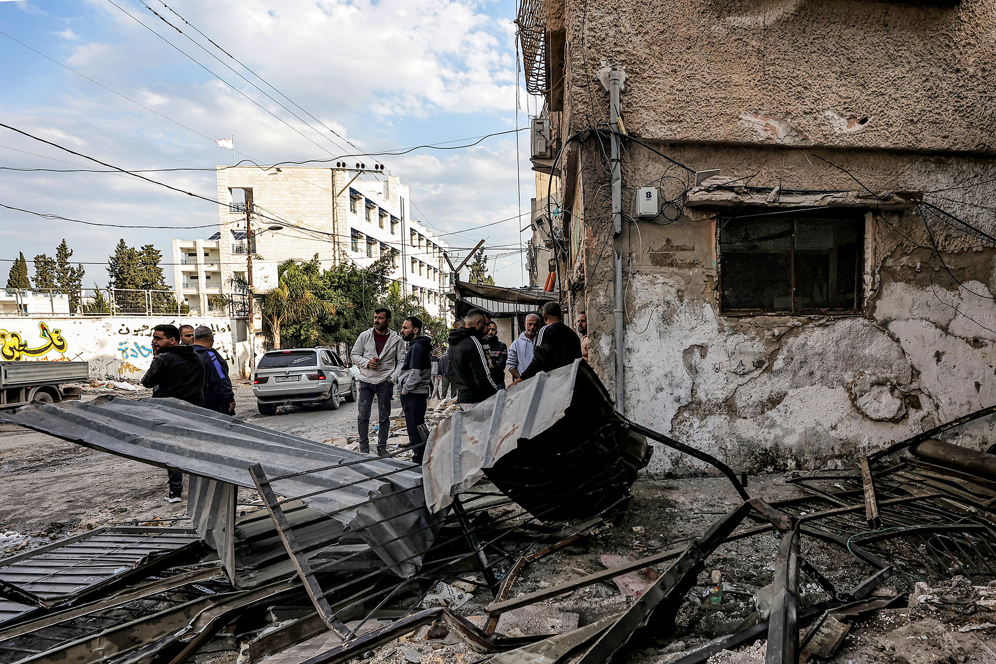Zerstörungen im Flüchtlingsviertel "Nur Shams" der Stadt Tulkarem (Bild: Zain Jaafar/AFP)