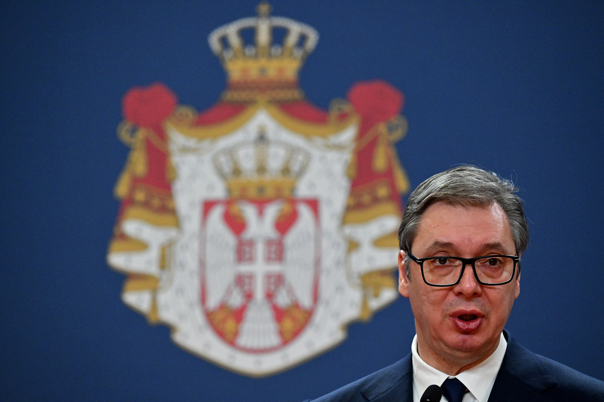 Serbiens Präsident Vucic (Bild: Andrej Isakovic/AFP)