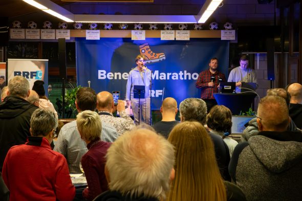 Abschlussveranstaltung zum Benefiz-Marathon 2024: Adrian Cormann (Bild: Julien Claessen/BRF)