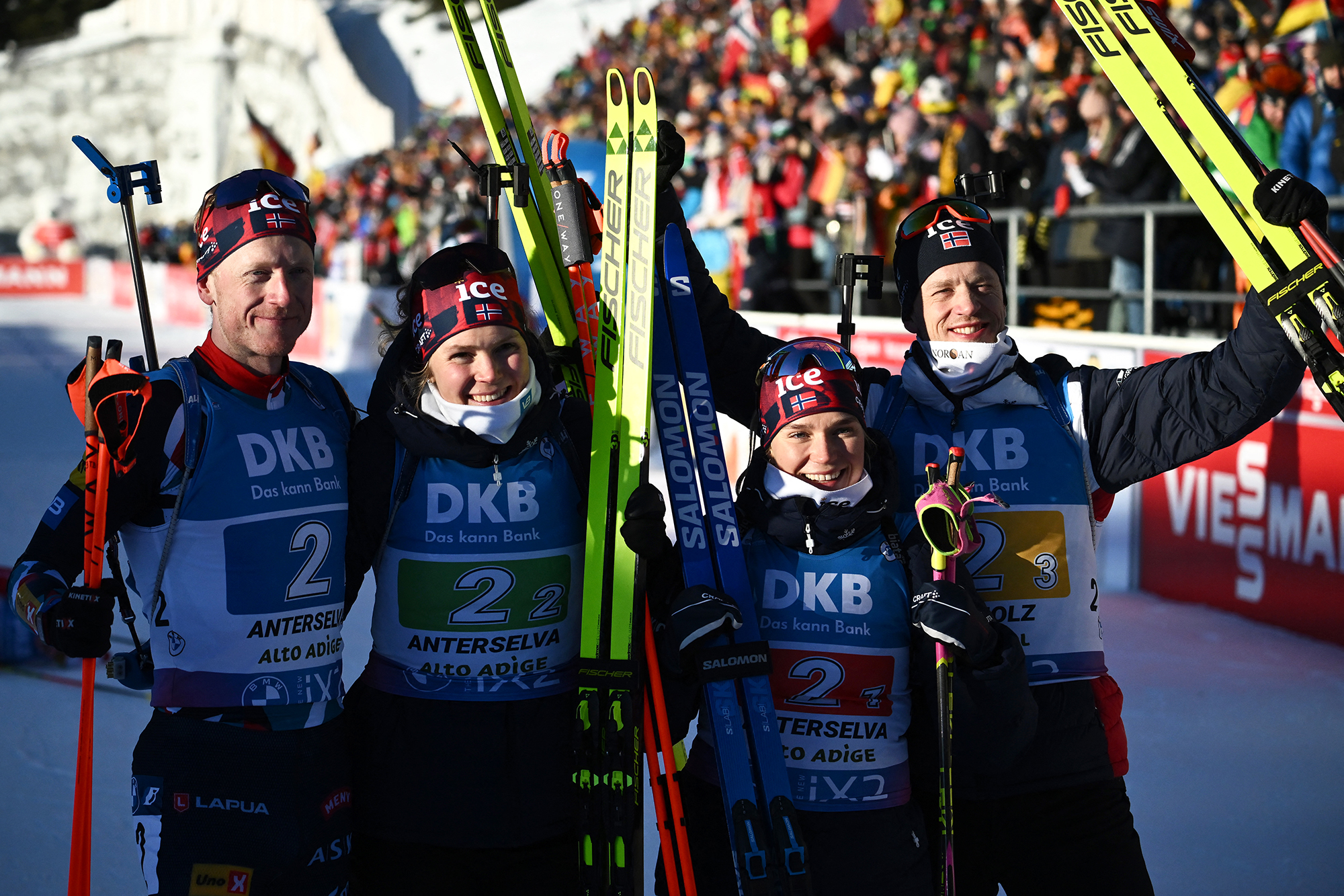 Biathlon-Weltcup: Norwegen gewinnt Mixed-Staffel (Bild: Marco Bertorelli/AFP)