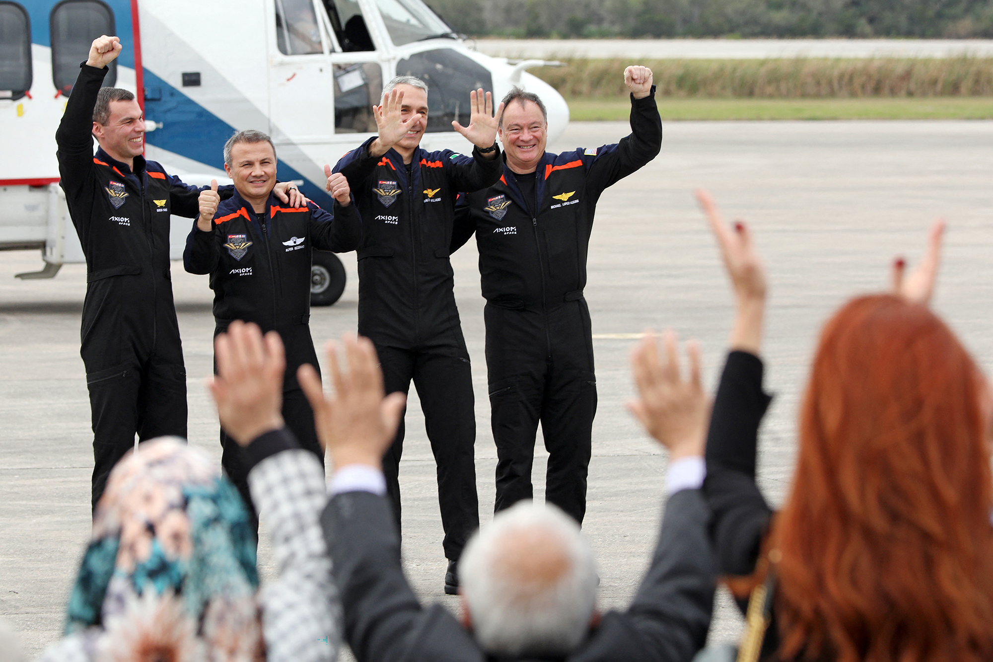 Marcus Wandt, Alper Gezeravc, Walter Villadei und Michael López-Alegría (Bild: Gregg Newton/AFP)