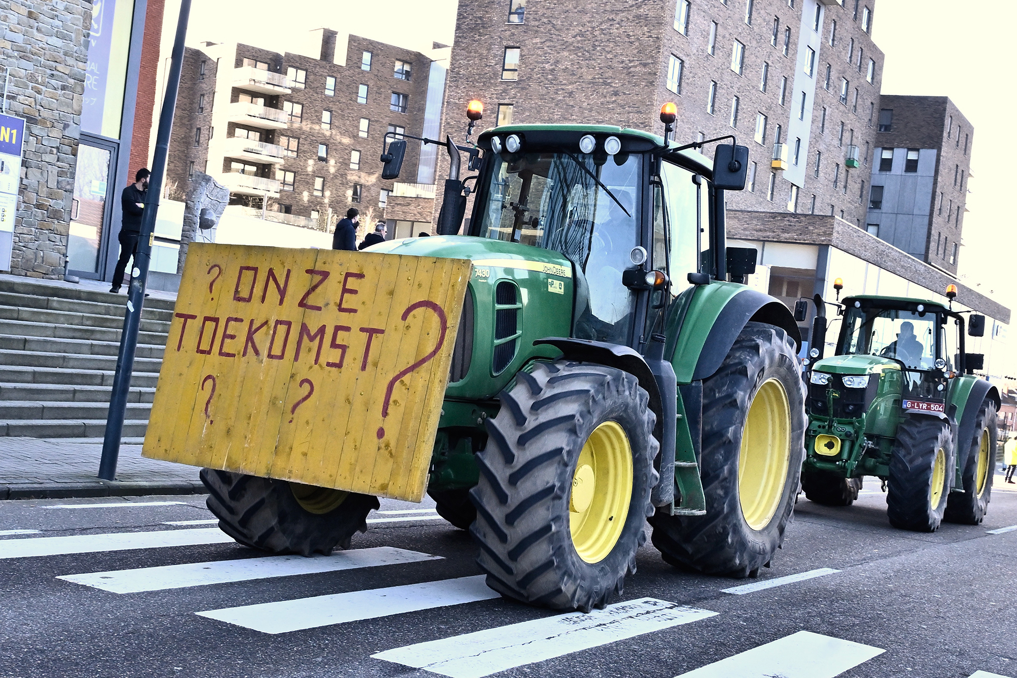 Bauernprotest am Sonntag bei Sint-Truiden (Bild: Johan Eyckens/Belga)