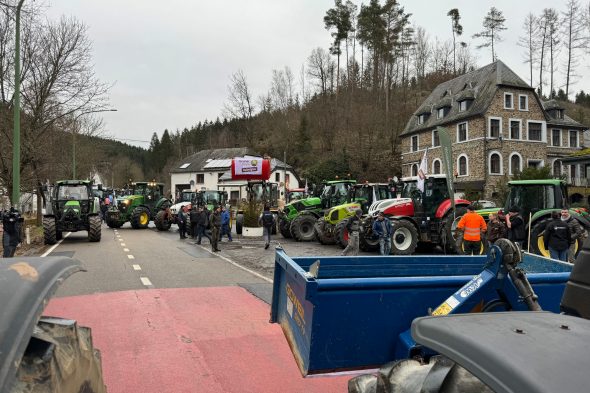 Bauernprotest in Steinebrück (Bild: Dogan Malicki/BRF)