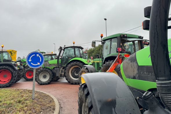 Bauernproteste: Der Traktorkorso in Theux (Bild: Lena Orban/BRF)
