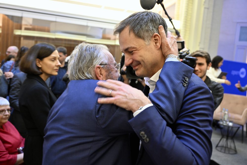 Premierminister Alexander De Croo mit seinem Vater Herman De Croo