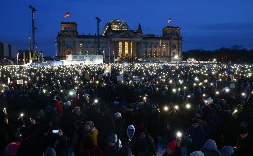 Demonstration gegen rechts in Berlin