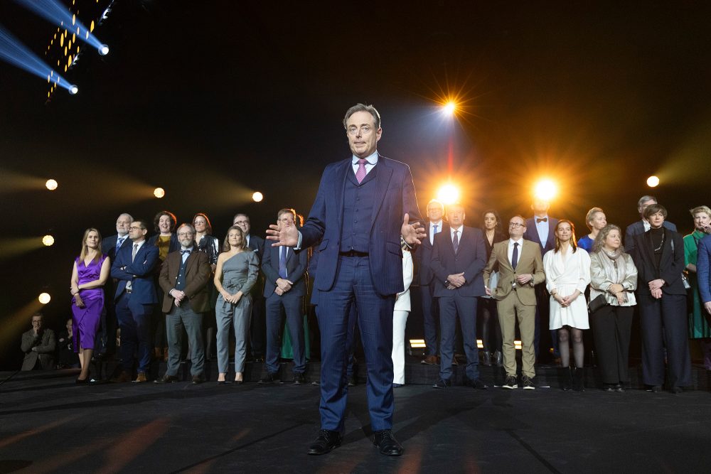 Bart De Wever beim N-VA-Neujahrsempfang in Mechelen (Bild: Nicolas Maeterlinck/Belga)