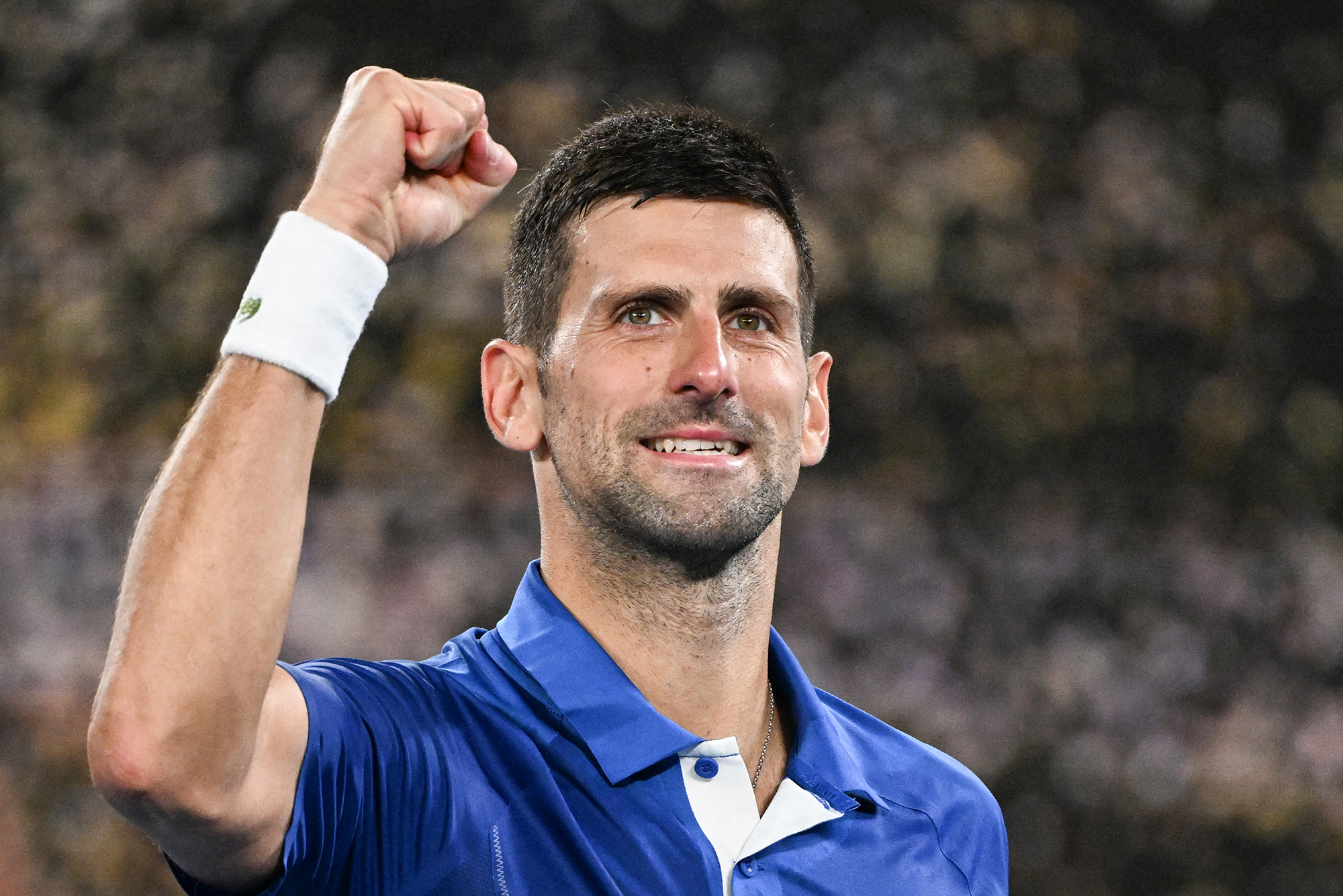 Novak Djokovic am Freitag bei den Australian Open in Melbourne (Bild: William West/AFP)