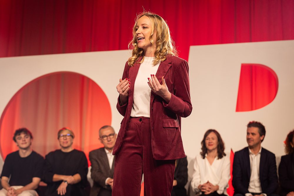 Melissa Depraetere beim Neujahrsempfang von Vooruit (Bild: James Arthur Gekiere/Belga)