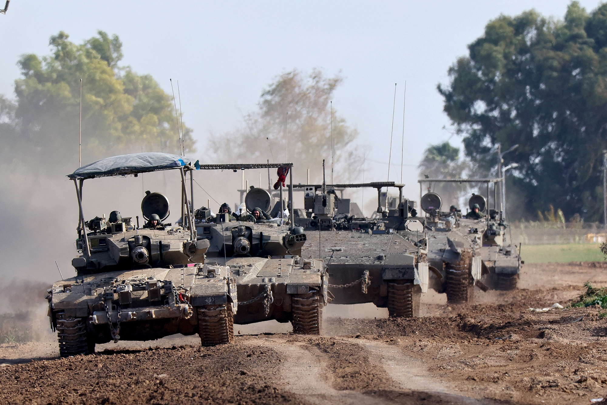 Israelisches Militär am 24. Januar an der Grenze zum Gazastreifen im Süden Israels (Bild: Jack Guez/AFP)