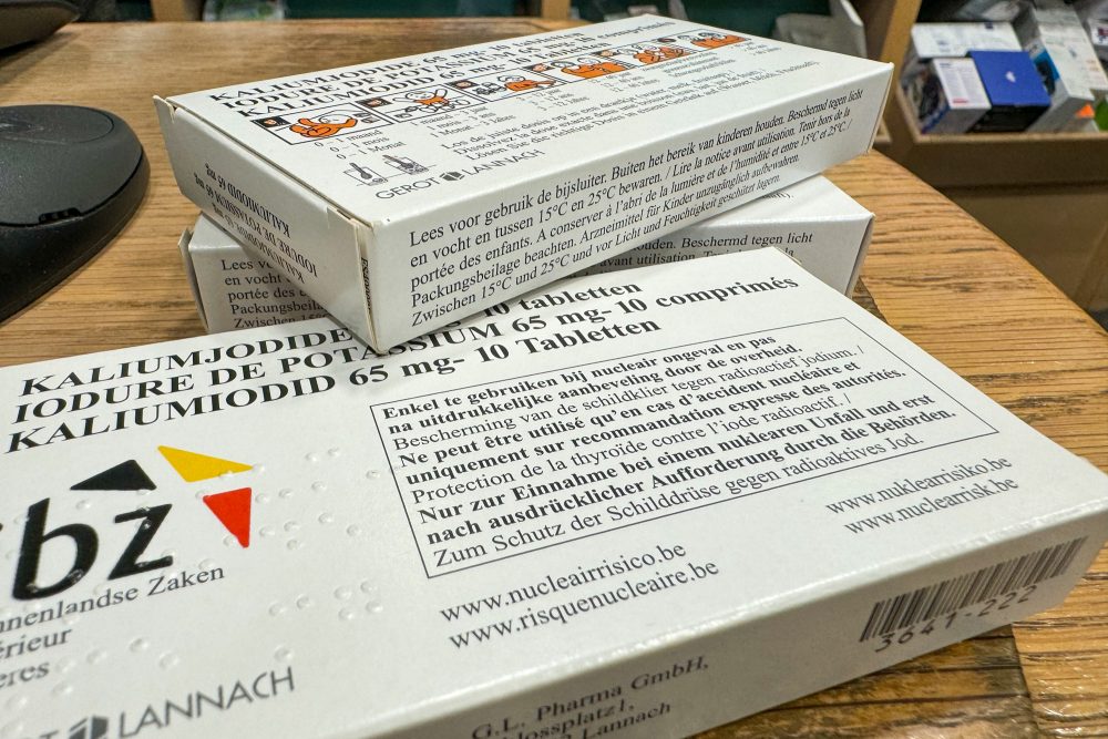 Jodtabletten in der Eupener Apotheke von Ralph Mertens (Bild: Lena Orban/BRF)