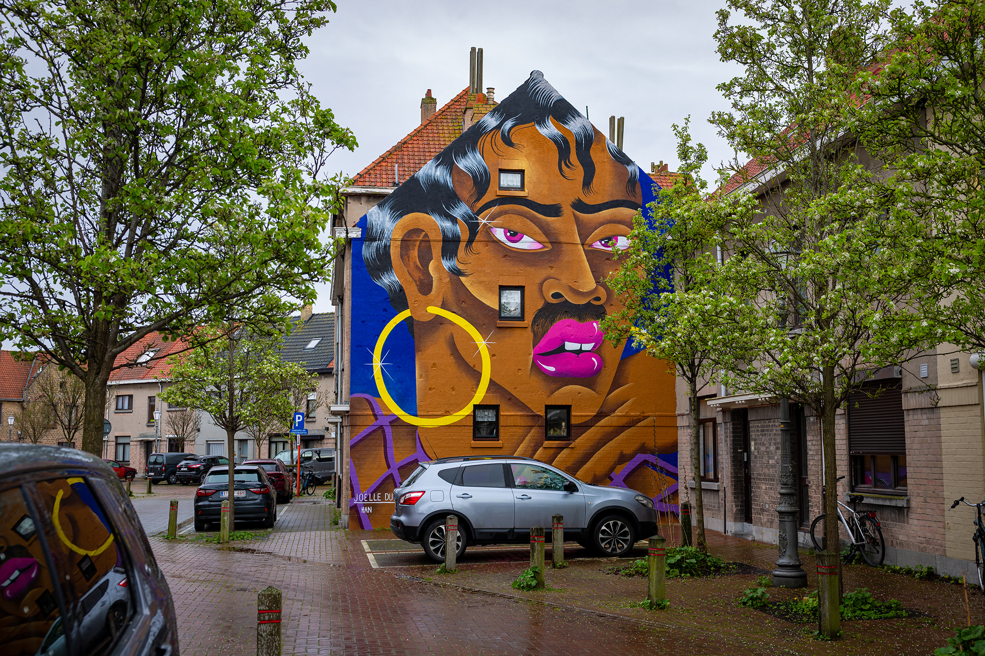 Dieses Wandgemälde in Ostende stammt auch von Künstlerin Joëlle Dubois (Bild: Kurt Desplener/Belga)