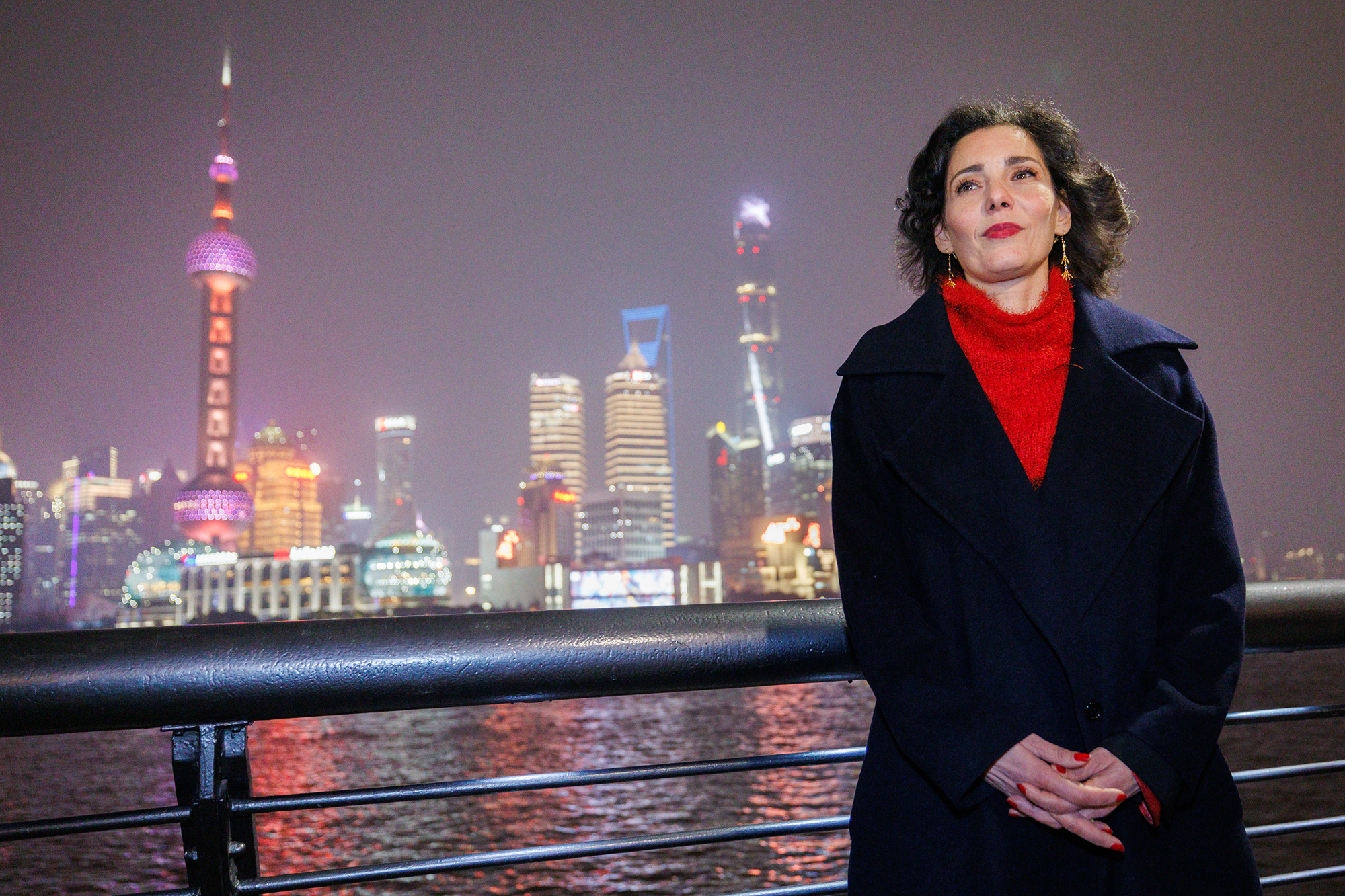 Außenministerin Hadja Lahbib in Shanghai (Bild: Benoit Doppagne/Belga)