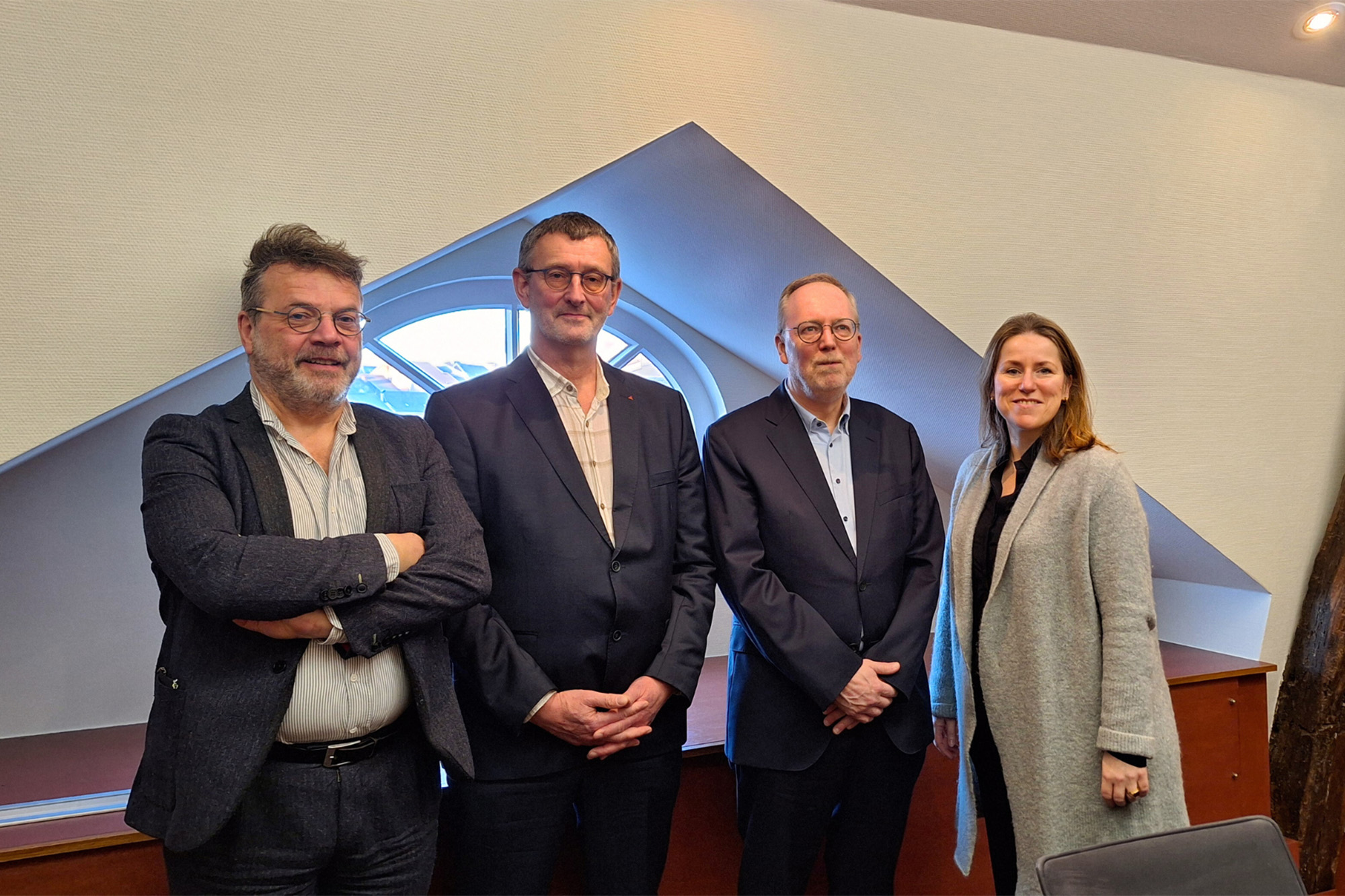 (vlnr.) François Jongen, Jürgen Heck, Robert Queck und Isabelle Weykmans (Bild: Kabinett Weykmans)