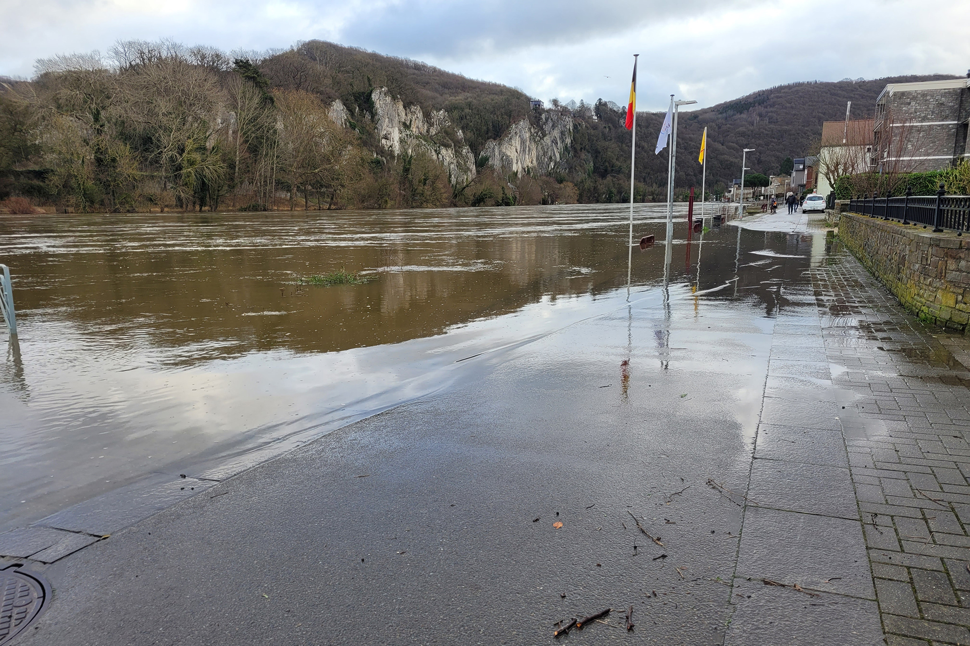 Maas-Hochwasser am 3. Januar (Bild: Gerard Gaudin/Belga)