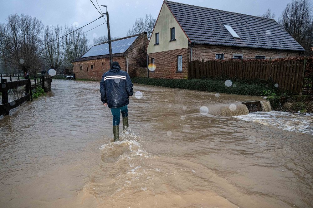 Hochwasser in Ninove, Ostflandern (Bild: Jonas Roosens/Belga)