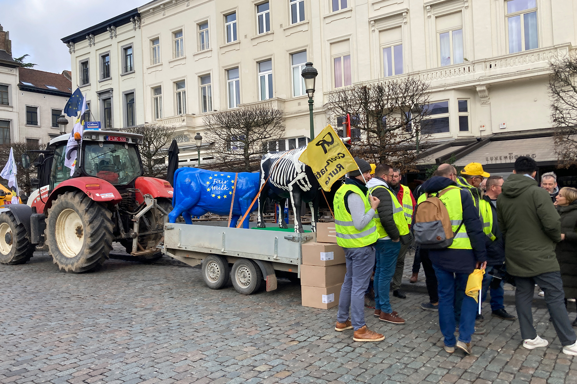 Landwirte protestieren in Brüssel (Bild: Lou Lampaert/Belga)