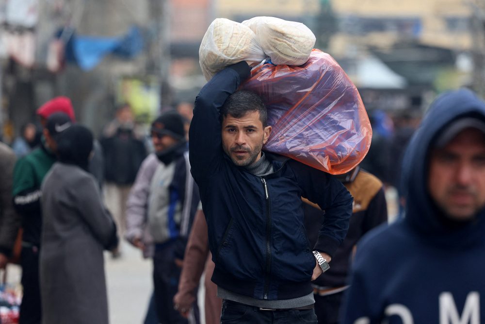 Palästinenische Flüchtlinge in Rafah im Süden des Gazastreifens (Bild: AFP)