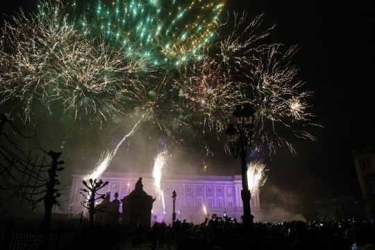 Silvester-Feuerwerk in Brüssel