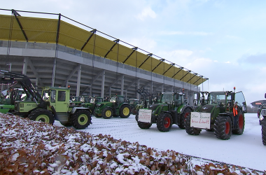 Protest der Landwirte am Tivoli