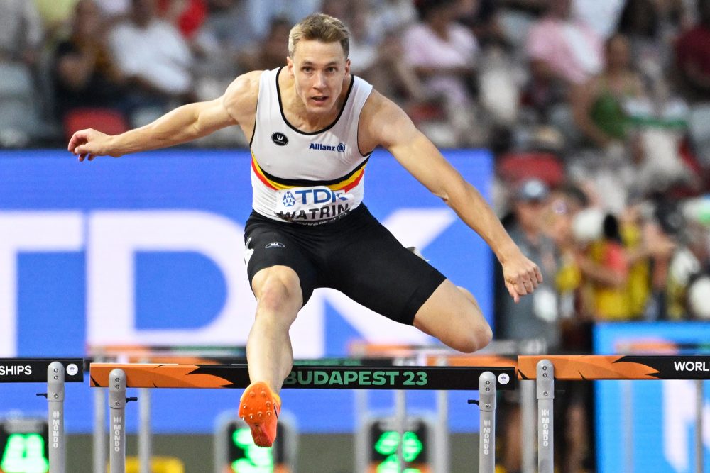 Julien Watrin bei der Leichtathletik-WM in Budapest 2023 (Bild: Eric Lalmand/Belga)