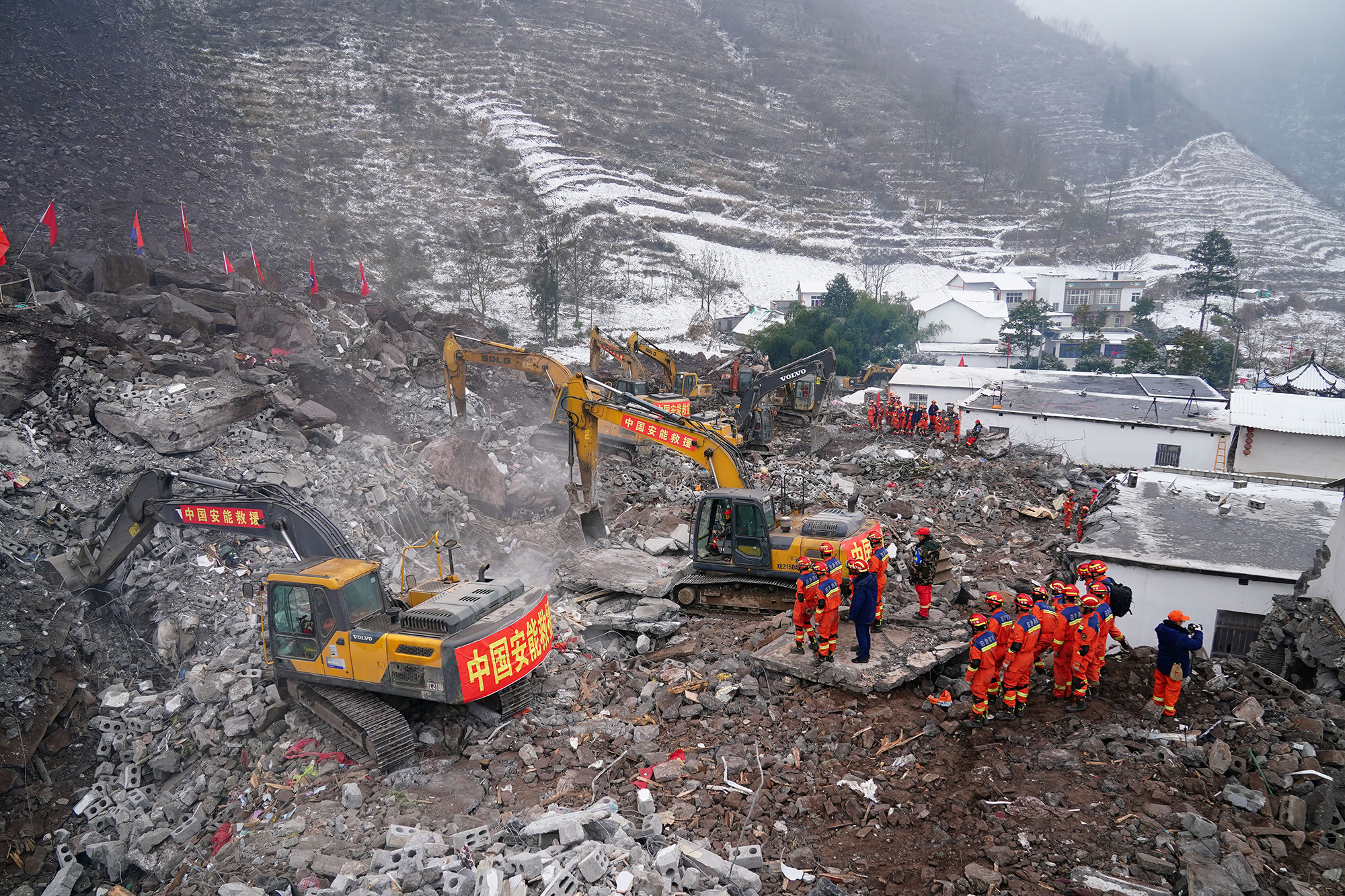 Erdrutsch in China (Bild: CNS/AFP)