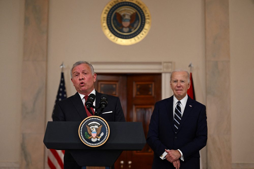 Der jordanische König Abdullah II. und US-Präsident Joe Biden (Bild: Jim Watson/AFP)