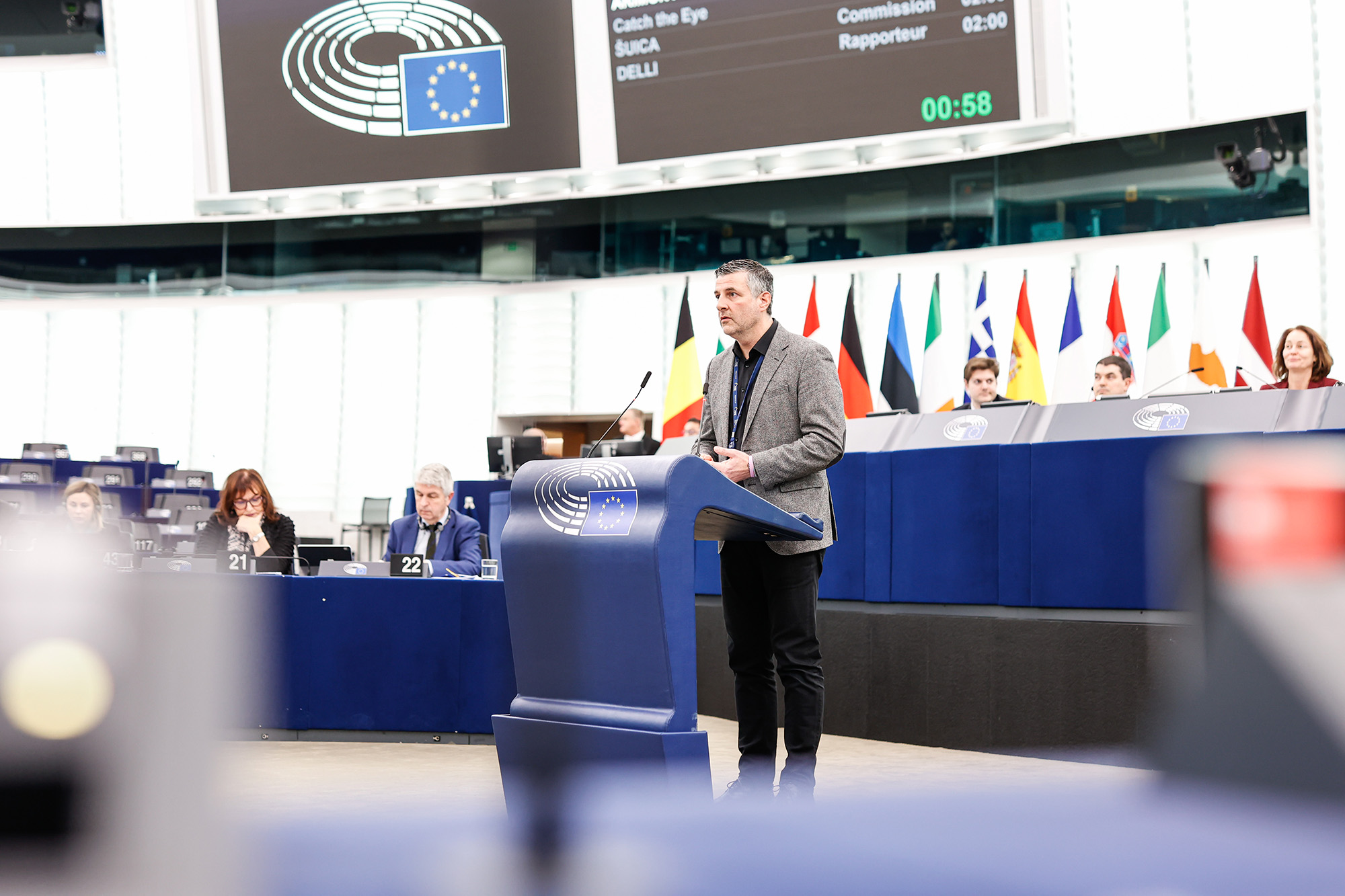 Pascal Arimont bei der Debatte im Plenarsaal des Europäischen Parlaments (Bild: Europäisches Parlament)