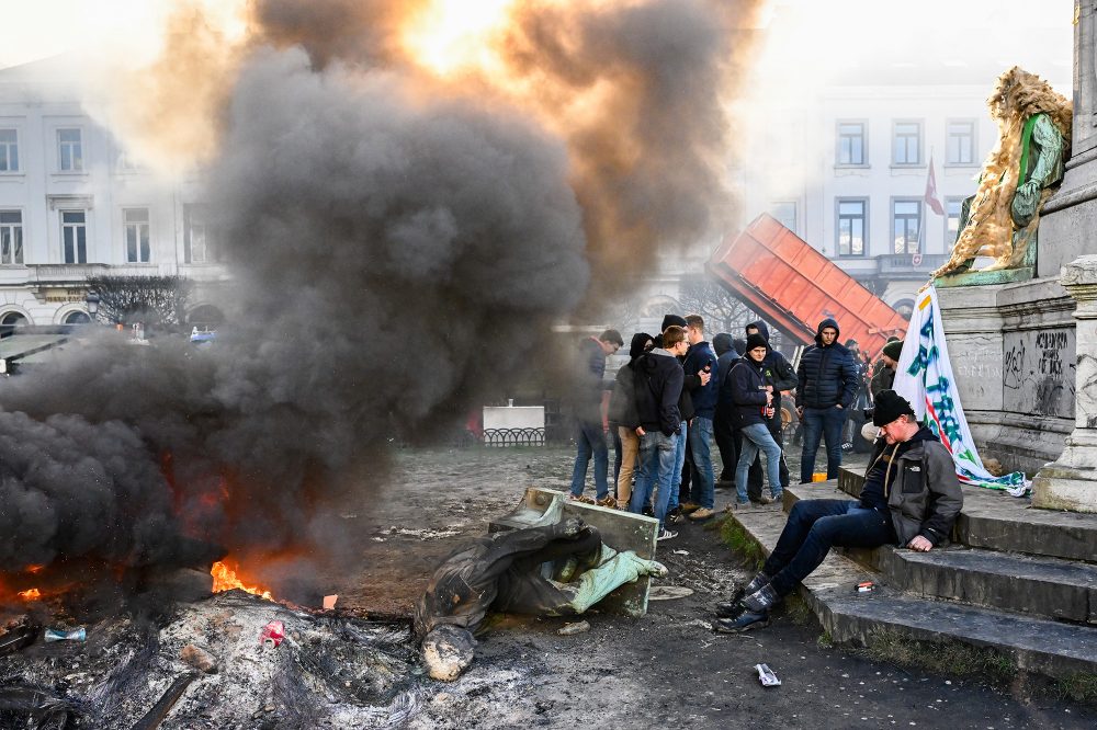 Bauernprotest in Brüssel (Bild: Dirk Waem/Belga)