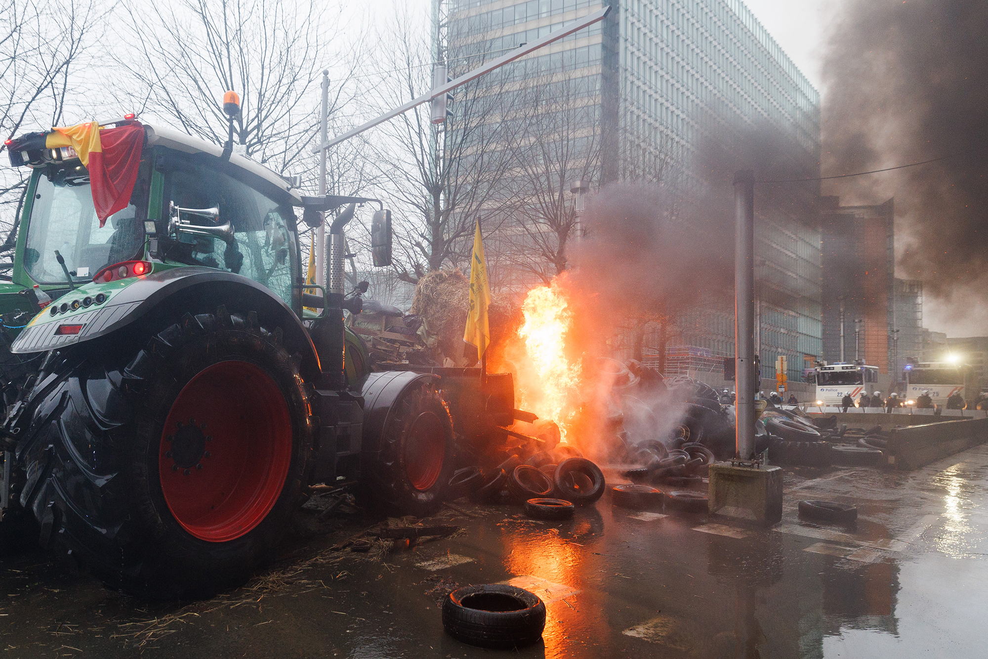 Bauernproteste am 26. Februar in Brüssel (Bild: Benoit Doppagne/Belga)