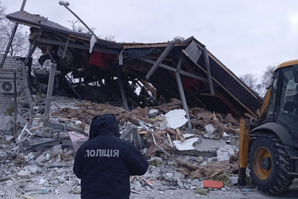 Zerstörungen in der Region Charkiw/Ukraine