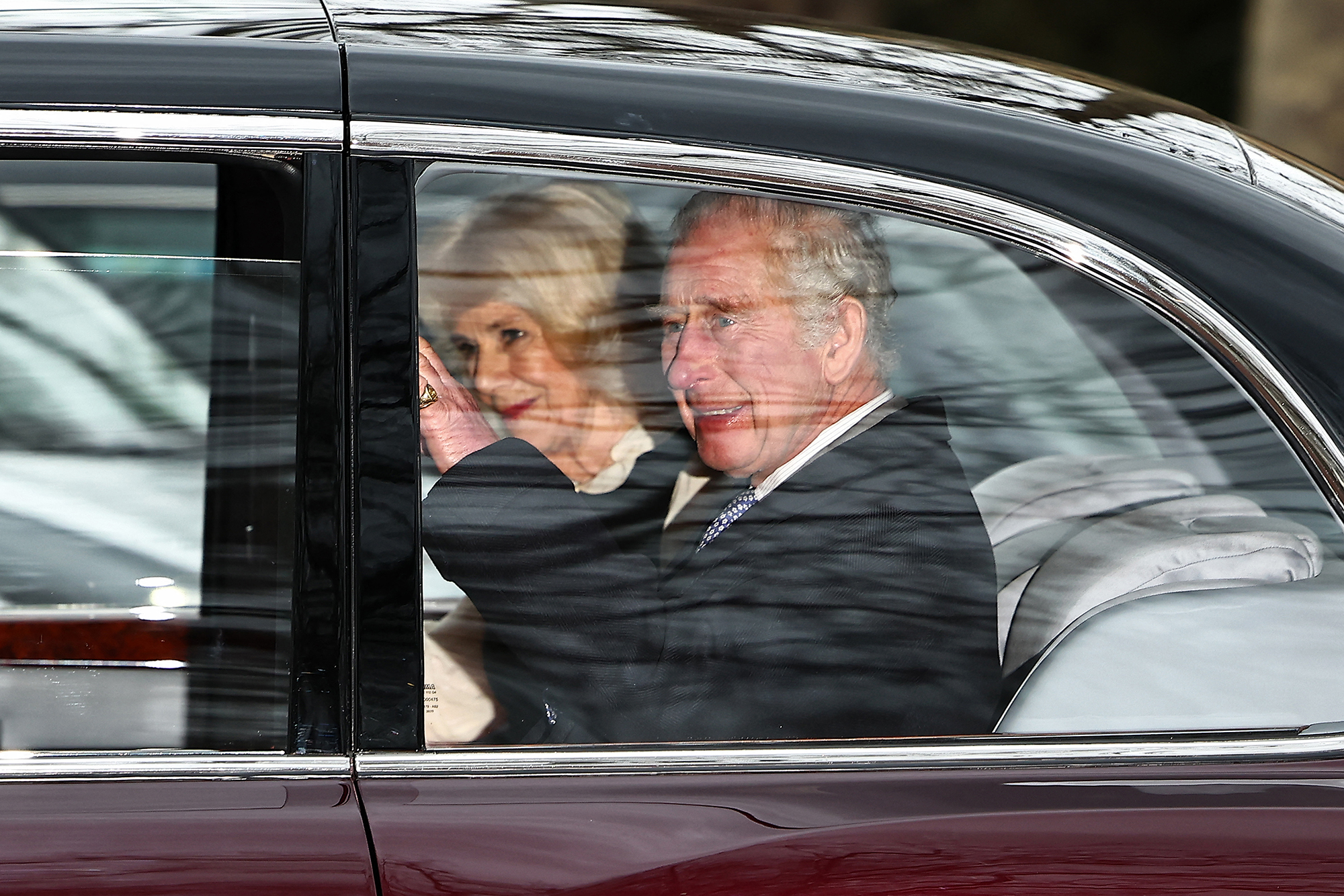 Königs Charles III. und seine Ehefrau Camilla am Dienstag in London (Bild: Henry Nicholls/AFP)