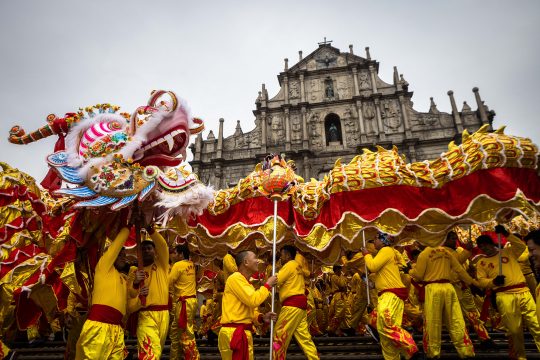 China begrüßt das Jahr des Drachen (Bild: Eduardo Leal/AFP)