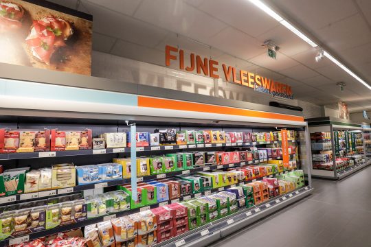 Fleischwarenabteilung in einer Aldi-Filiale (Bild: Thierry Roge/Belga)