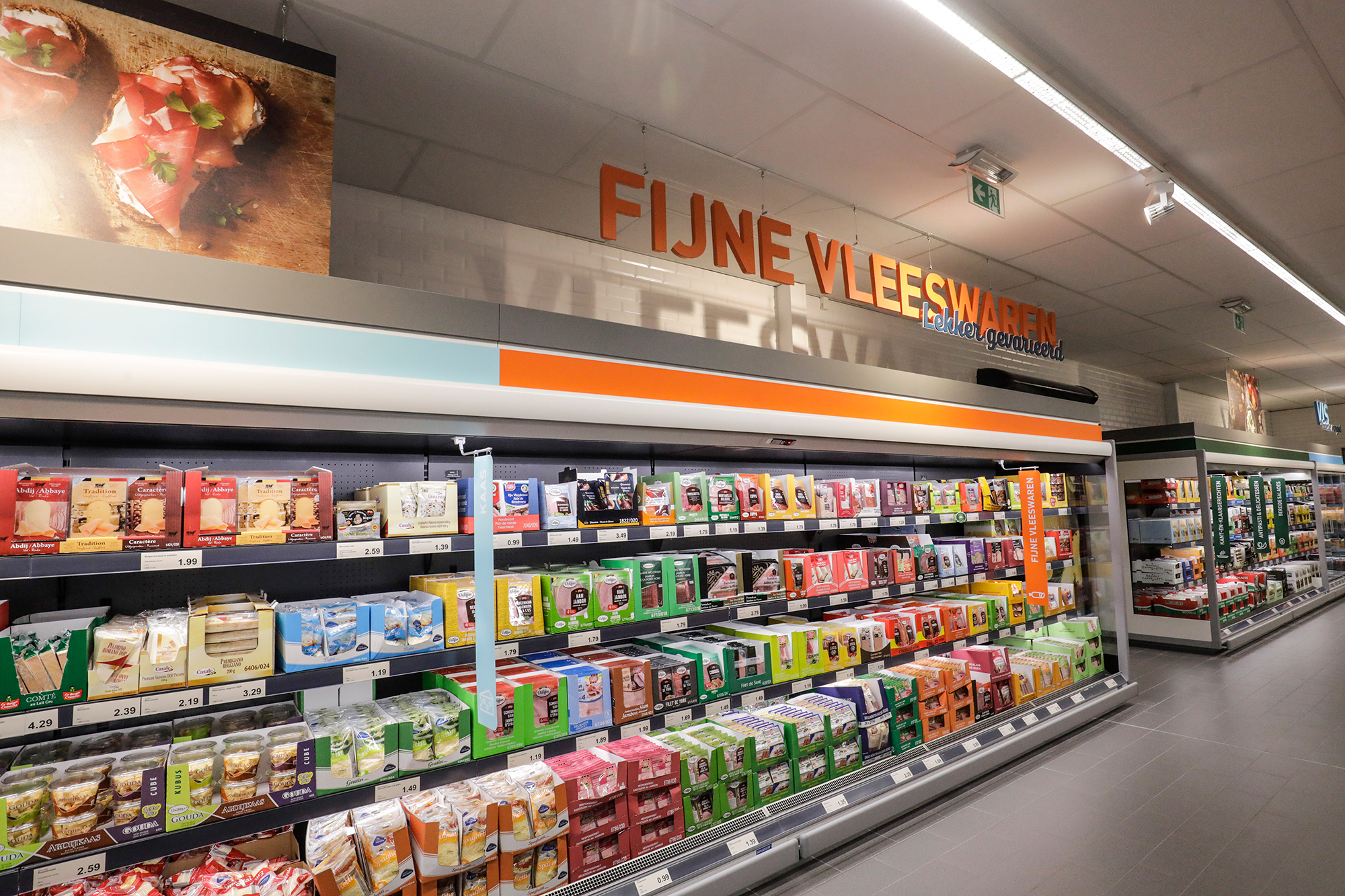 Fleischwarenabteilung in einer Aldi-Filiale (Bild: Thierry Roge/Belga)