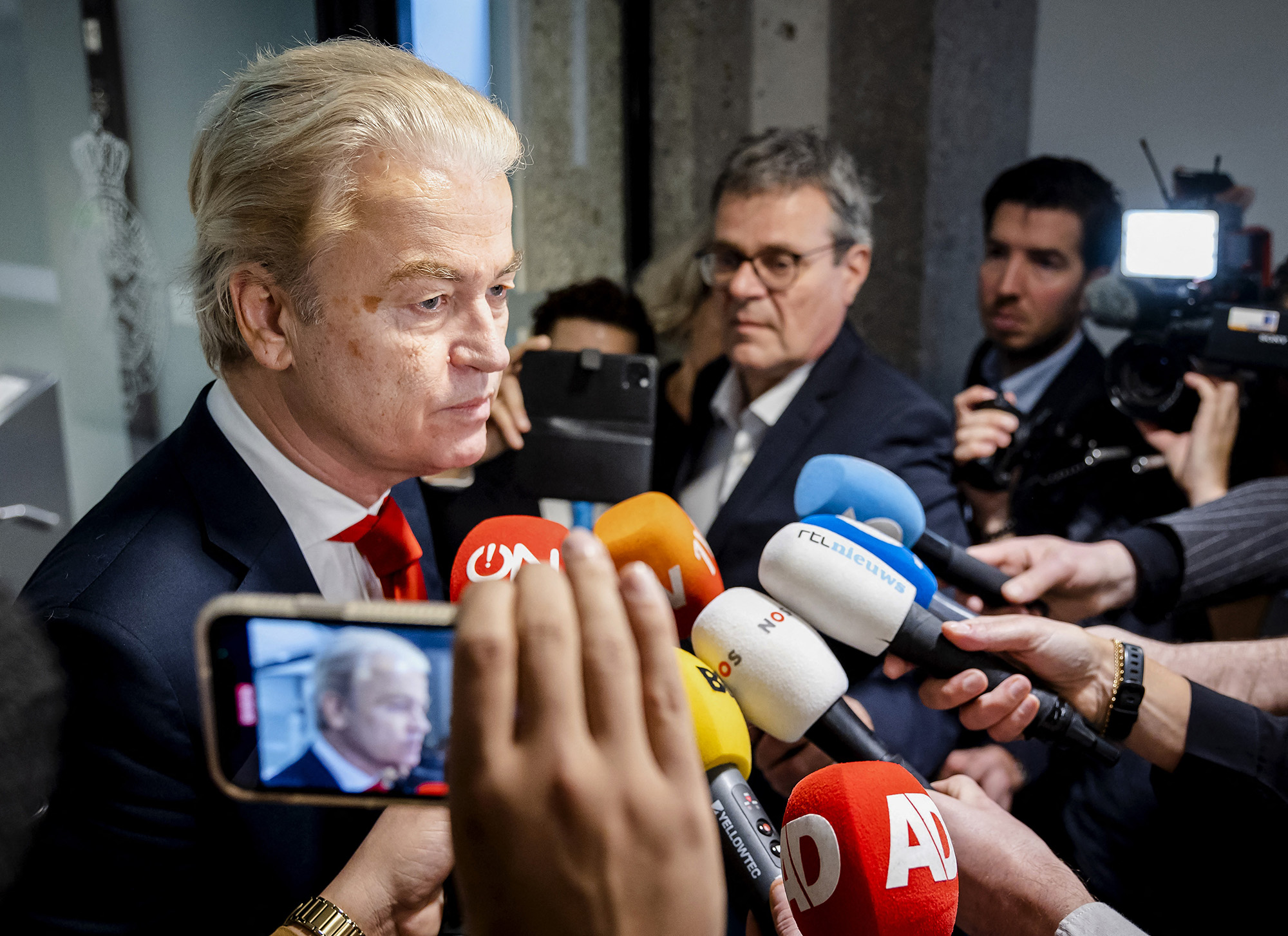 Geert Wilders am Mittwoch in Den Haag (Bild: Sem van der Wal/ANP/AFP)