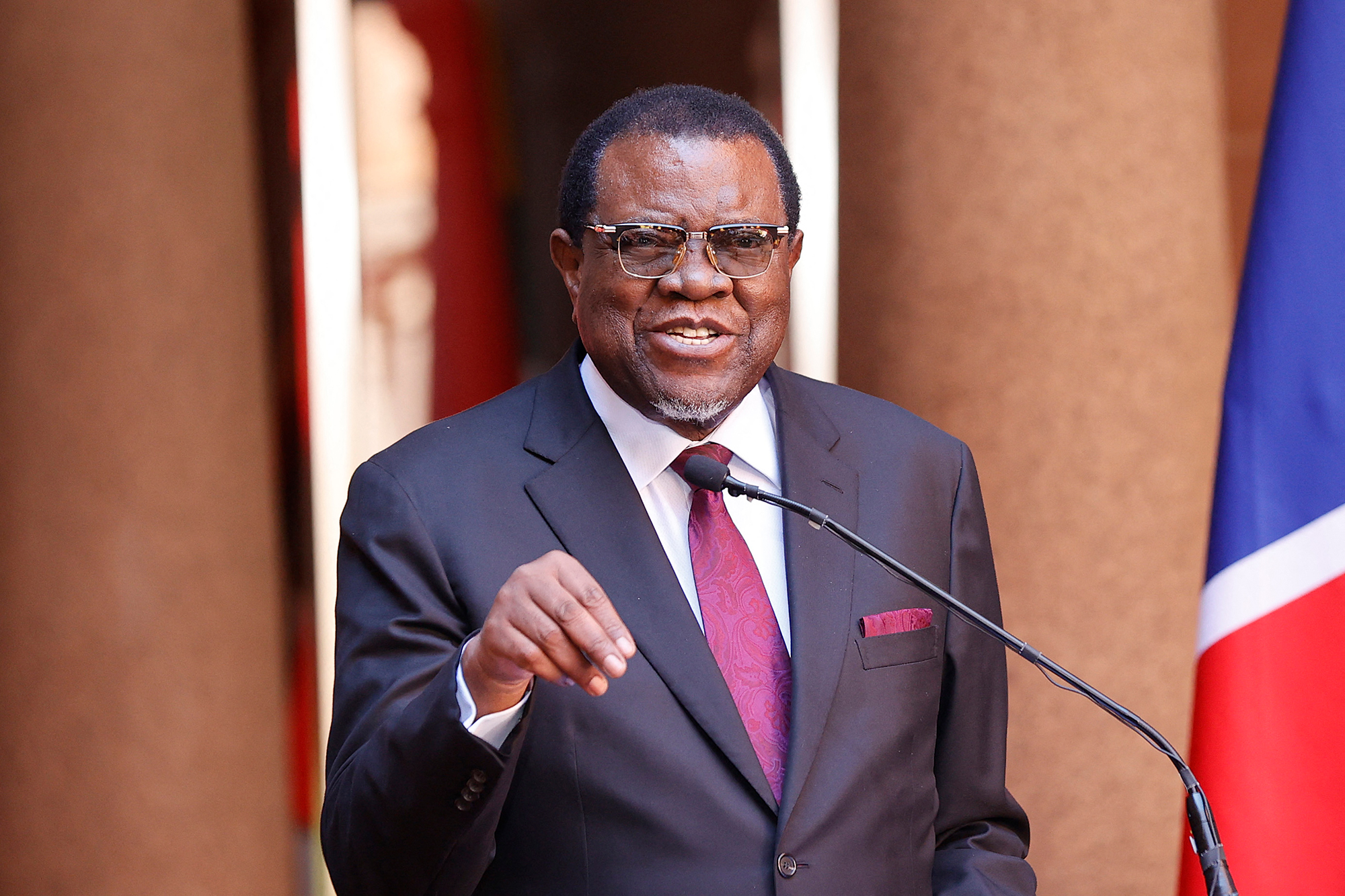 Der namibische Präsident Hage Geingob (Bild: Phill Magakoe/AFP)