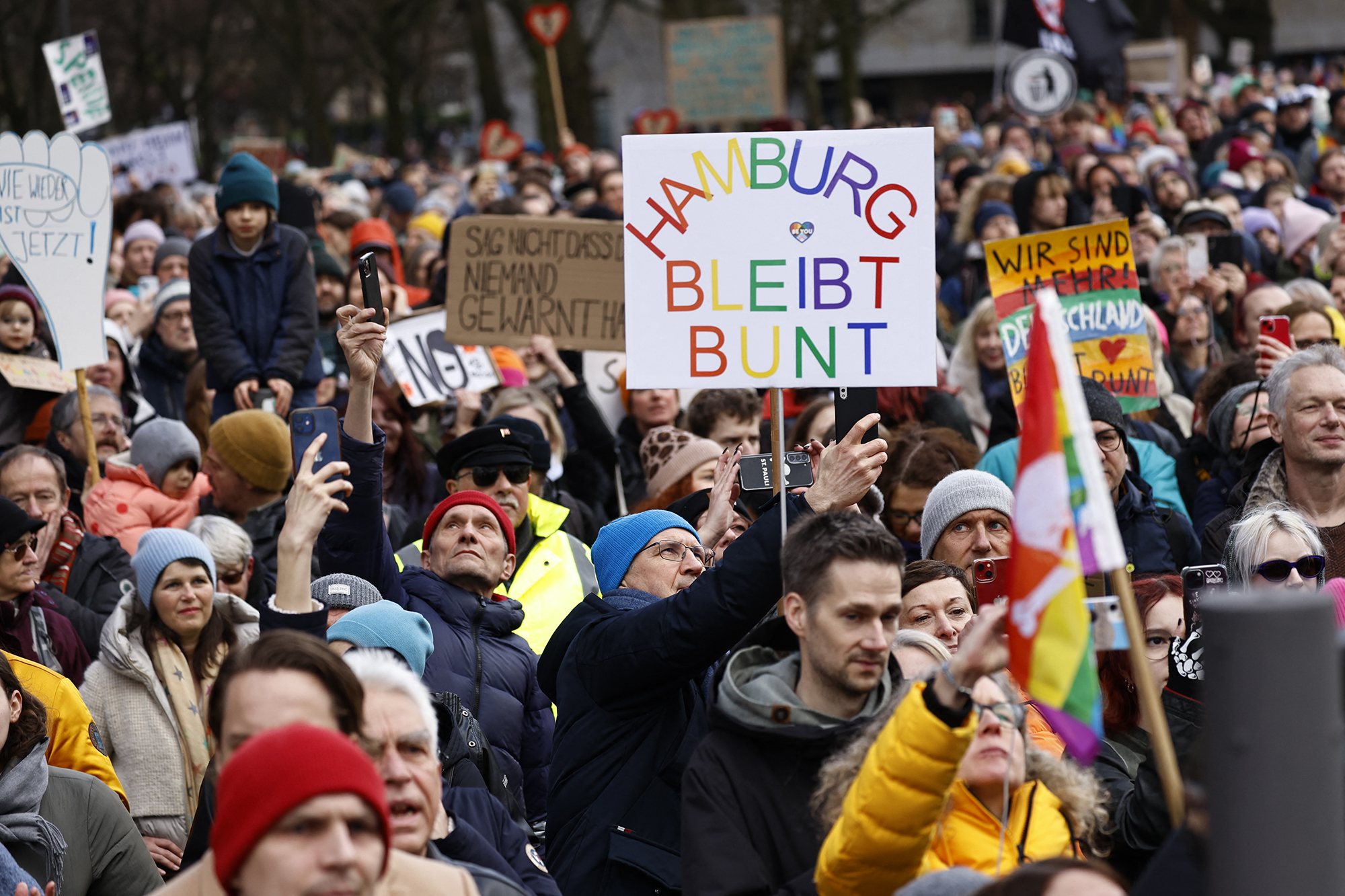 Demonstration gegen Rechts in Hamburg (25.2.2024)