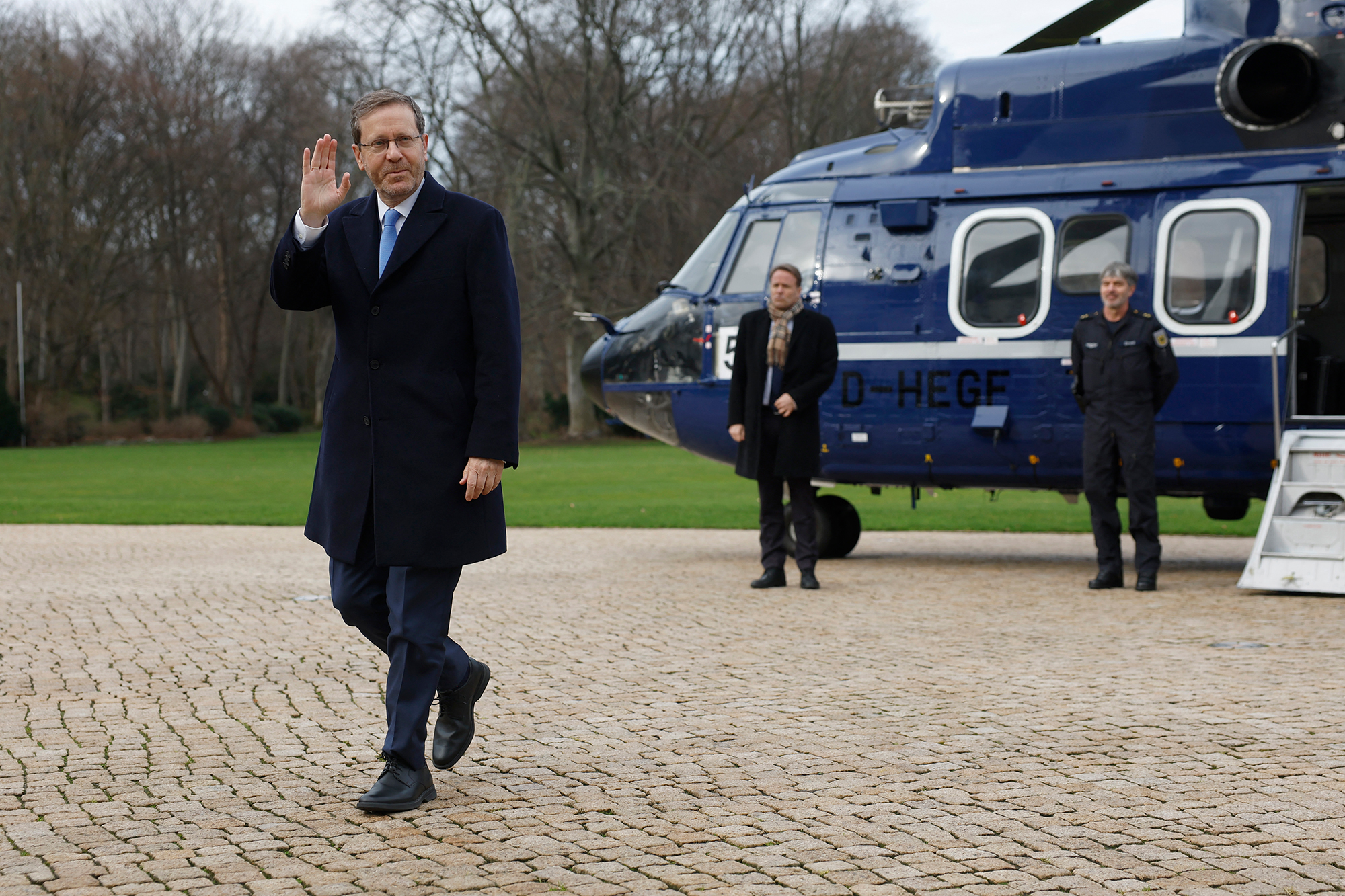 Israels Präsident Herzog war am Freitag auch zu Besuch in Berlin (Bild: Odd Andersen/AFP)