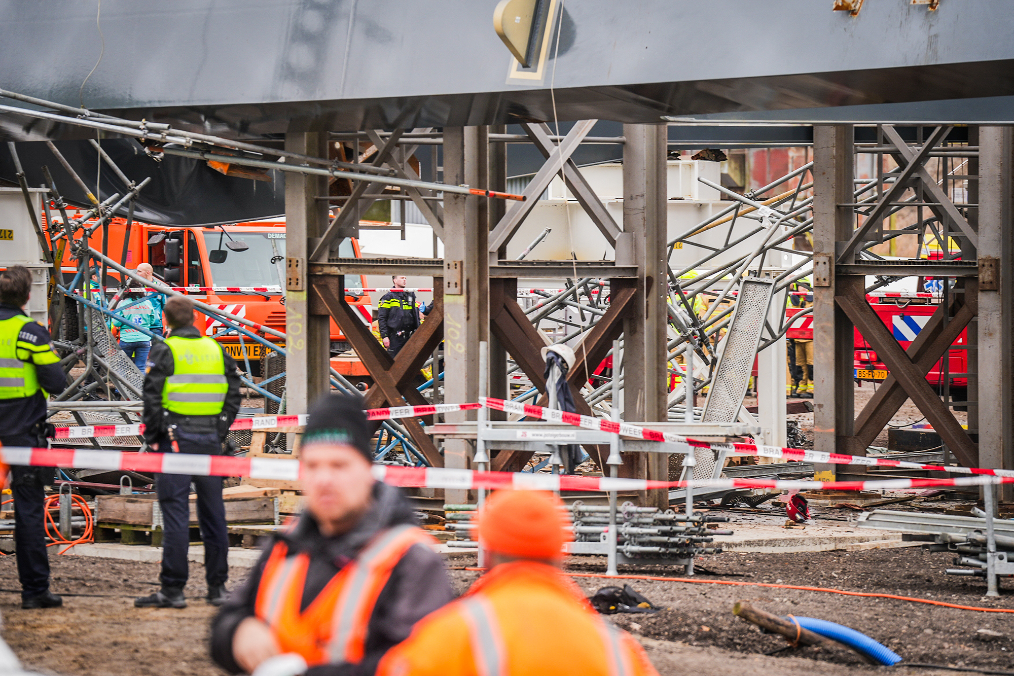 Bau von Brücke in den Niederlanden