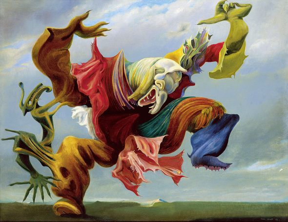 Max Ernst: The Fireside Angel (The Triumph of Surrealism), 1937 (Private Collection - Sabam Belgium, 2024)
