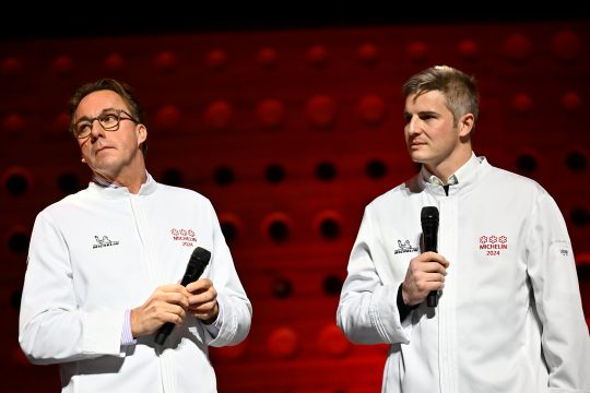 Die Küchenchefs der Drei-Sterne-Restaurants "Zilte" und "Boury", Viki Geunes und Tim Boury