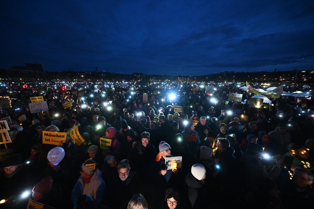 "Lichtermeer für Demokratie" in München