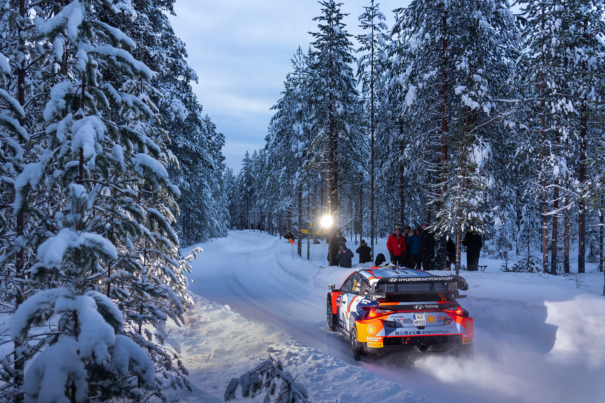 Thierry Neuville/Martijn Wydaeghe bei der Rallye Schweden (Bild: Austral/Hyundai Motorsport GmbH)