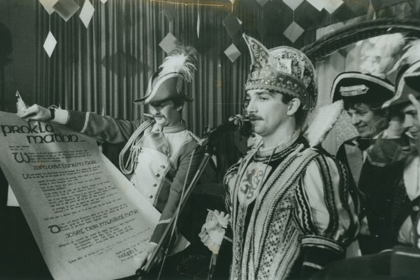 Prinzenproklamation 1981 in St. Vith: Prinz Ralph (Schaus) - Bild: Staatsarchiv Eupen
