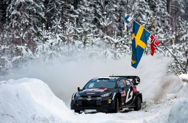 Kalle Rovanperä/Jonne Halttunen beim Shakedown der Rallye Schweden (Bild: Toyota Gazoo Racing)