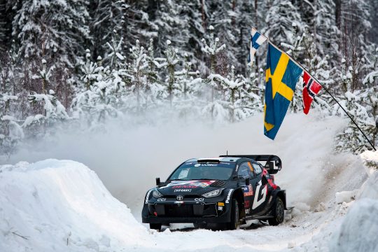 Kalle Rovanperä/Jonne Halttunen beim Shakedown der Rallye Schweden (Bild: Toyota Gazoo Racing)